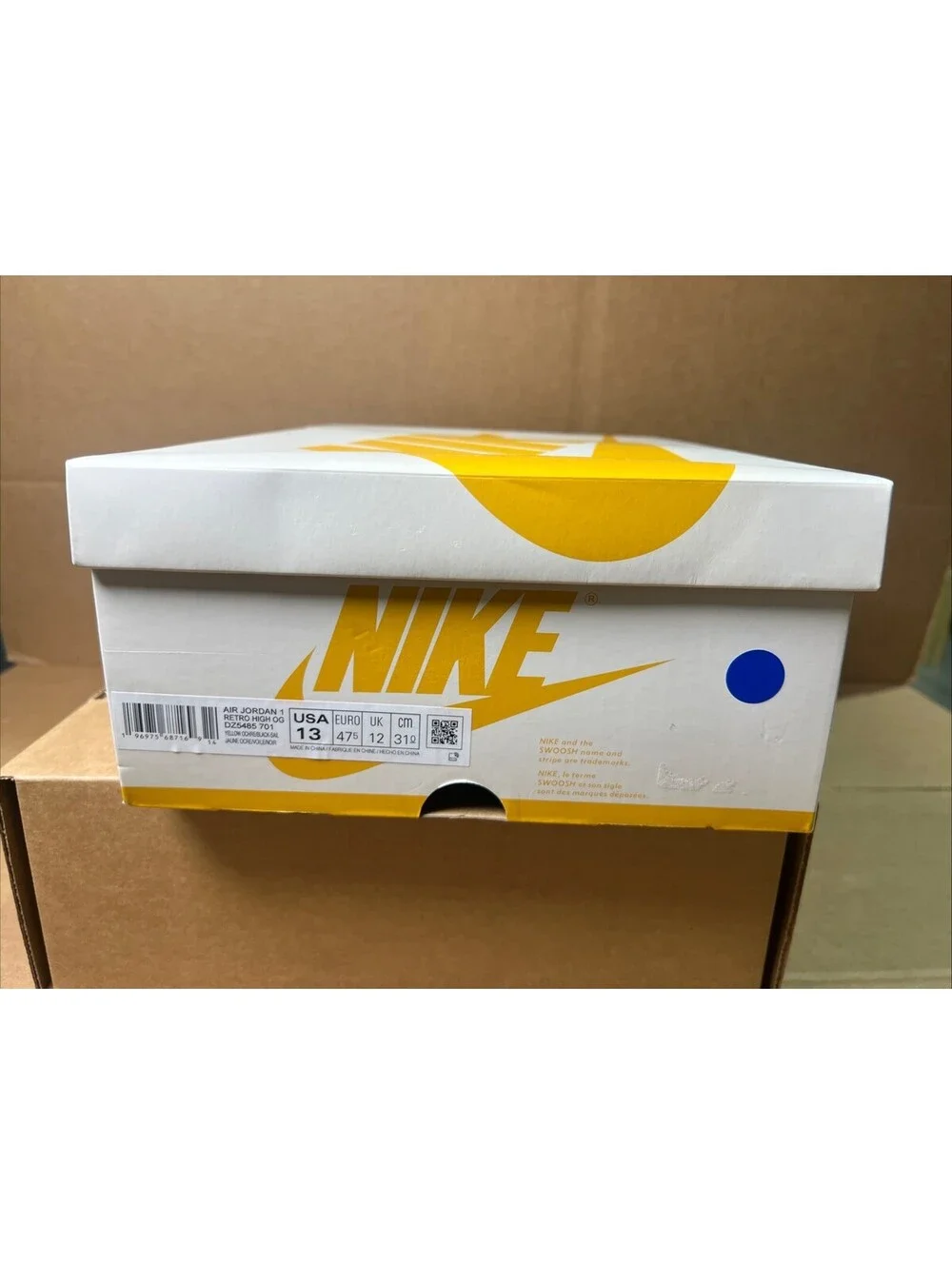 Air Jordan 1 Retro High OG Yellow Ochre DZ5485701 Yellow Ochre/Black/Sail Sz 13